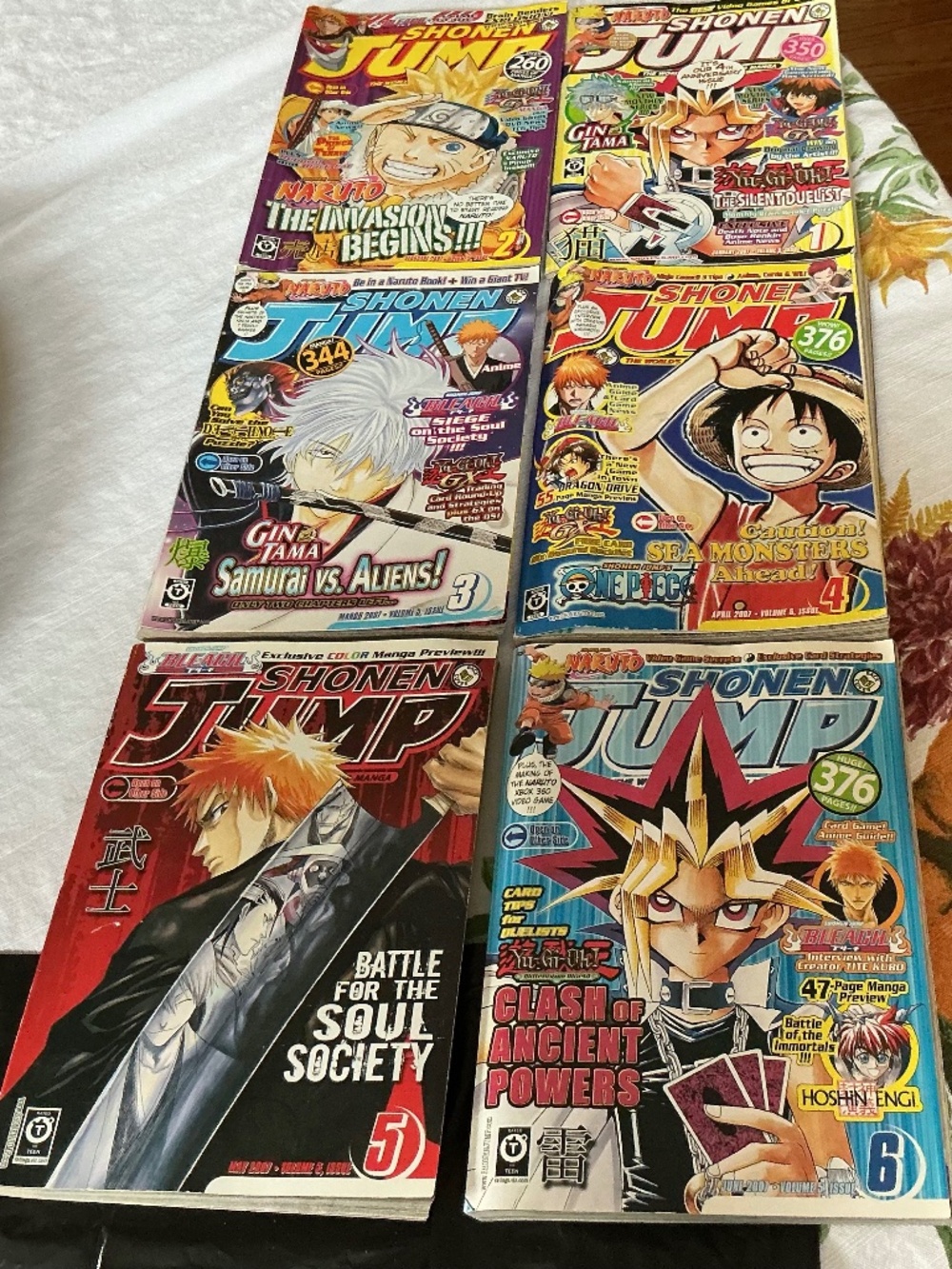 Shonen Jump 2007 magazine lot Jan-June